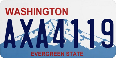 WA license plate AXA4119