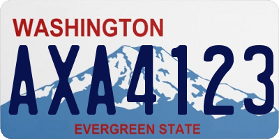 WA license plate AXA4123