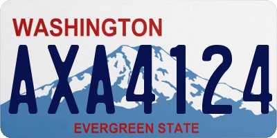 WA license plate AXA4124