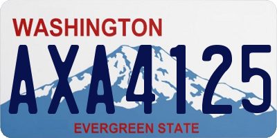 WA license plate AXA4125