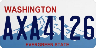 WA license plate AXA4126