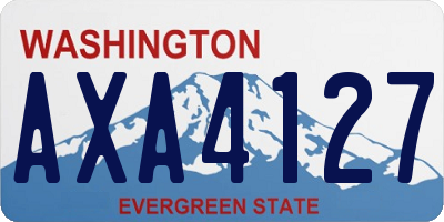 WA license plate AXA4127