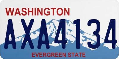 WA license plate AXA4134