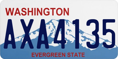 WA license plate AXA4135