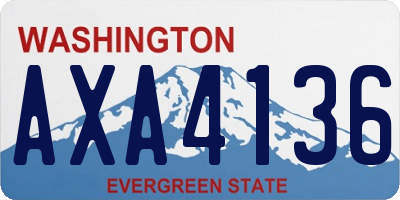 WA license plate AXA4136