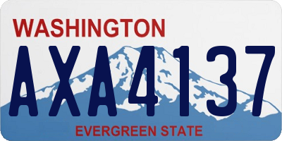 WA license plate AXA4137