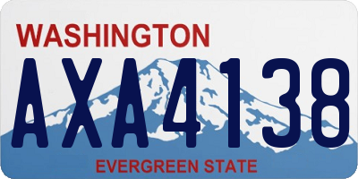 WA license plate AXA4138