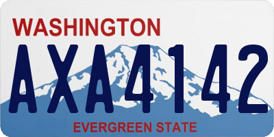 WA license plate AXA4142