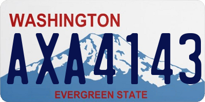 WA license plate AXA4143