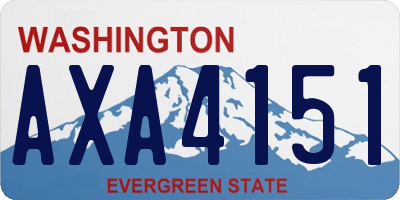 WA license plate AXA4151
