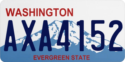 WA license plate AXA4152