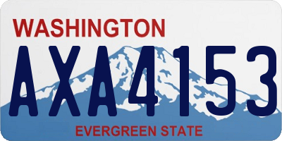 WA license plate AXA4153