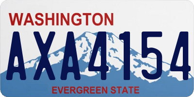 WA license plate AXA4154