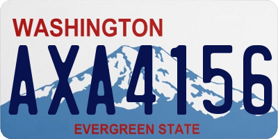 WA license plate AXA4156