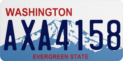 WA license plate AXA4158