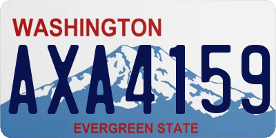 WA license plate AXA4159