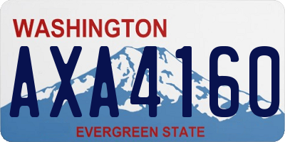 WA license plate AXA4160