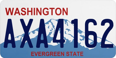 WA license plate AXA4162