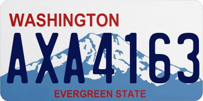 WA license plate AXA4163