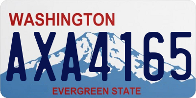 WA license plate AXA4165