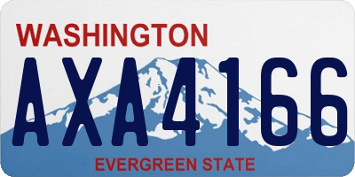 WA license plate AXA4166