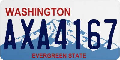 WA license plate AXA4167