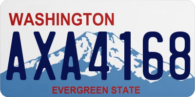 WA license plate AXA4168