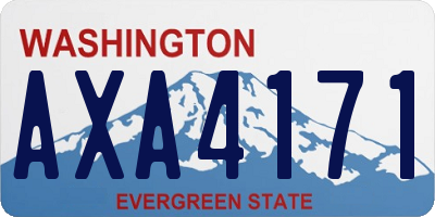 WA license plate AXA4171