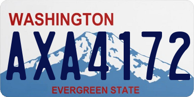 WA license plate AXA4172