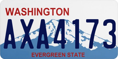 WA license plate AXA4173
