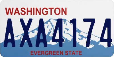 WA license plate AXA4174