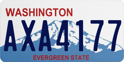 WA license plate AXA4177