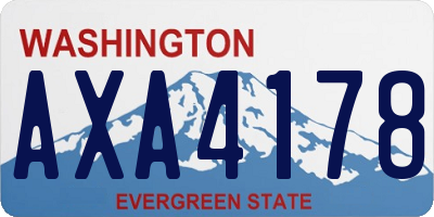 WA license plate AXA4178