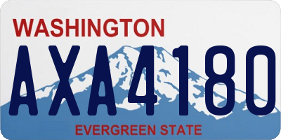 WA license plate AXA4180