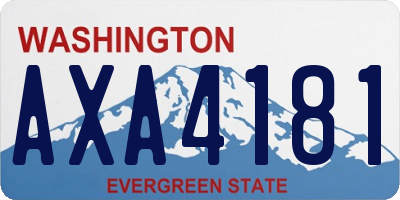 WA license plate AXA4181