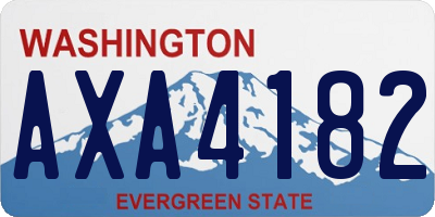 WA license plate AXA4182
