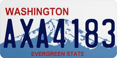 WA license plate AXA4183