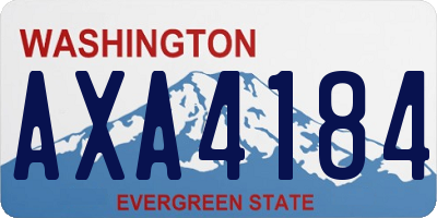 WA license plate AXA4184