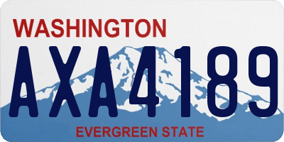 WA license plate AXA4189