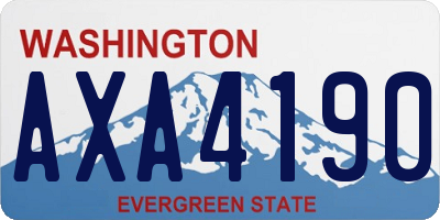 WA license plate AXA4190