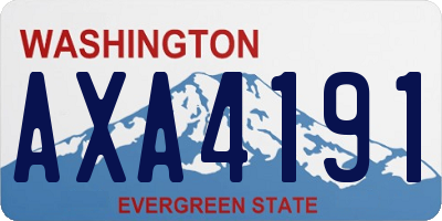 WA license plate AXA4191