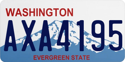 WA license plate AXA4195