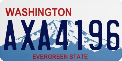 WA license plate AXA4196