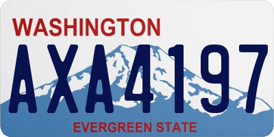 WA license plate AXA4197