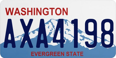 WA license plate AXA4198
