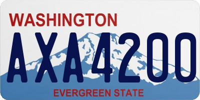 WA license plate AXA4200