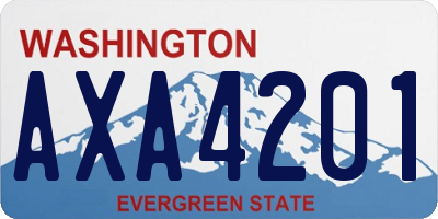 WA license plate AXA4201