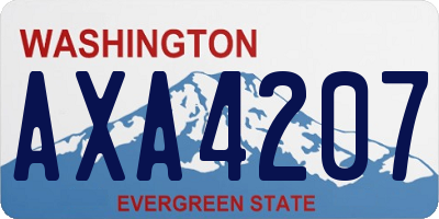 WA license plate AXA4207