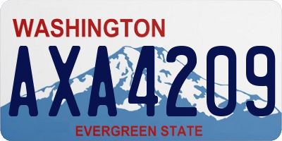 WA license plate AXA4209