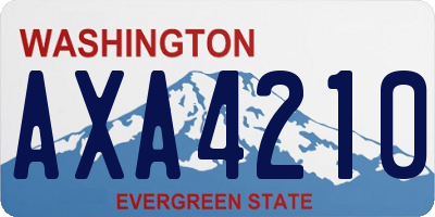 WA license plate AXA4210
